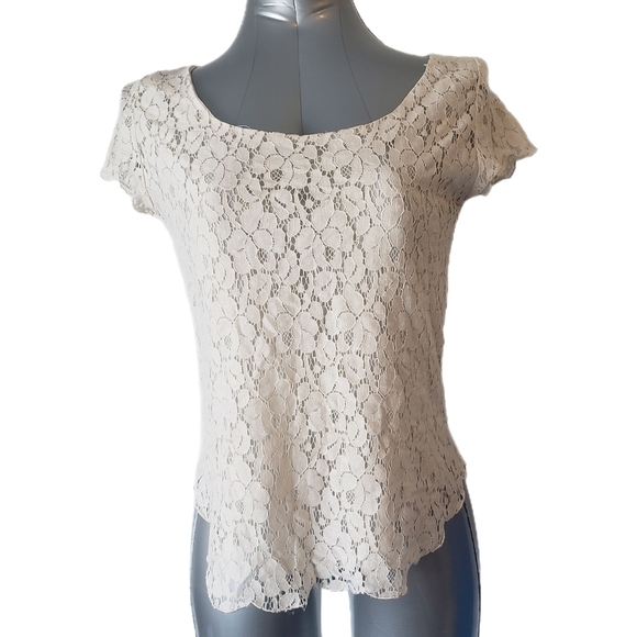Bluenotes Cream Lace Blouse – Size M - Picture 1 of 4